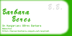 barbara beres business card